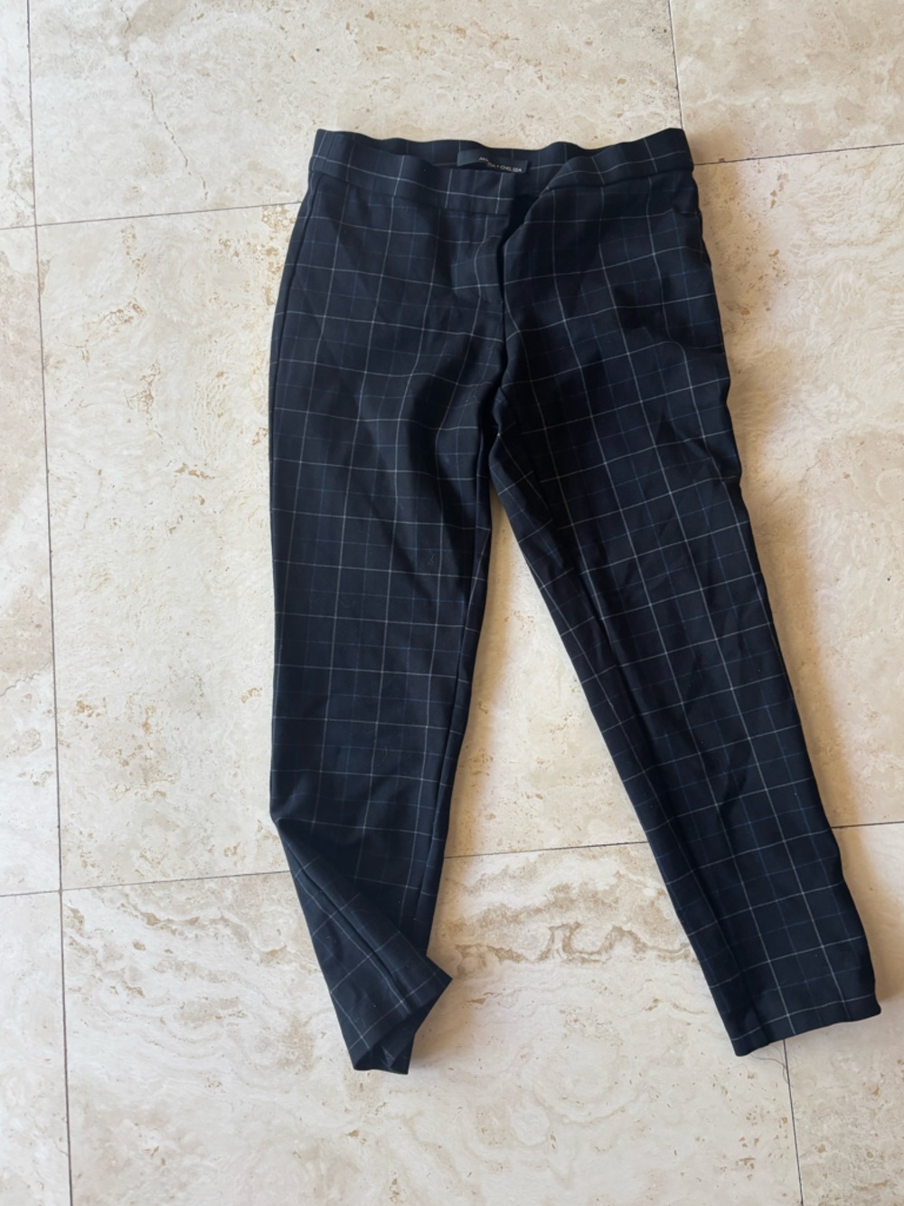 Madison Black Windowpane Stretch Pants